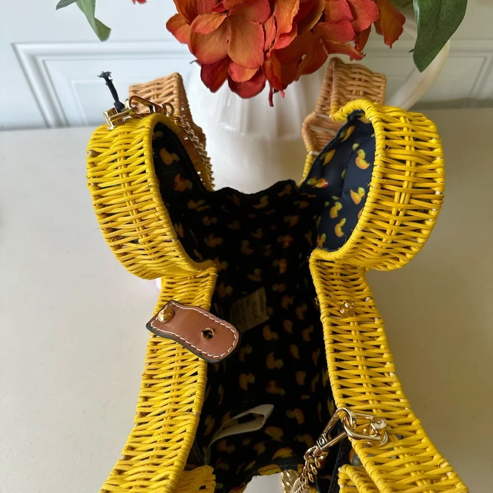 MC2 Saint Barth Yellow Wicker Duck Bag - Picture 7 of 9